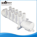 Mf2908 1 S " x3 / 4 " RBx10port SPA de agua colector