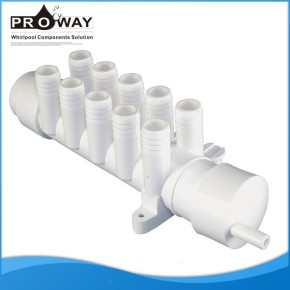 Mf2908 1 S " x3 / 4 " RBx10port SPA de agua colector