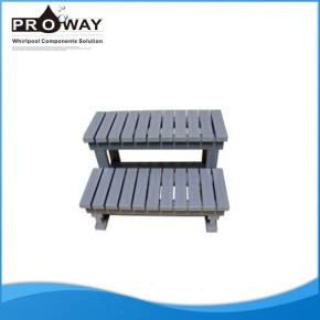 Alta calidad de China 87 X 49.5 X 58.5 cm PS Material de gorro de baño de la piscina escalera