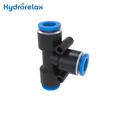 2022 T-piece Quick-acting Coupling Bathtub Fitting Kit PUT-8 Custom Pneumatic Manifold Tube to Tube Fittings