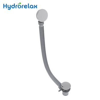 Custom Bathtub Brass Push drainer DR-064 for Spa and Hot Tub Bathtub Chrome Drain Brass Big Plug and Control Knob