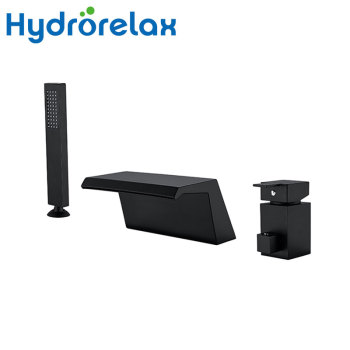 Matte Black Brass Bathtub and Shower Faucet LT-1293 for Bathtub and Hot Tub Black Shower Faucet Set Freestanding Tub Mixer
