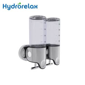 Double Wall Mounted Hand Soap Dispenser ZY-402 for Bathroom and Shower Clear Soap Dispenser