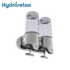 Double Wall Mounted Hand Soap Dispenser ZY-402 for Bathroom and Shower Clear Soap Dispenser