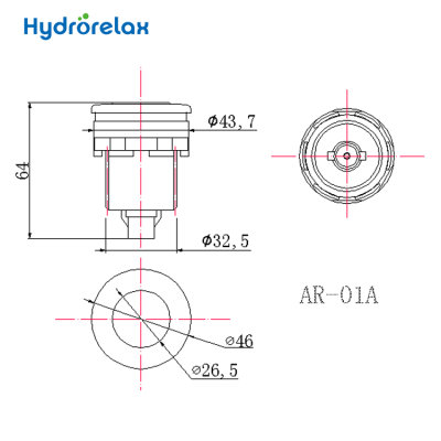 Massage Bathtub Parts Plastic Chromed PVC Material