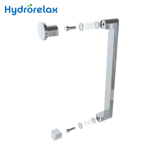 Installation Center Distance 200mm Zn Alloy Handle for Shower LS-833 Glass Shower Door Handles