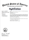 Hydrorelax US trademark certificate