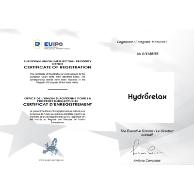 Hydrorelax EU Trademark Certificate