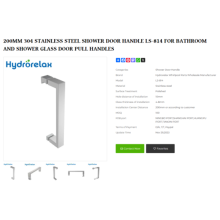 Shower Room Door Handle Material: 304 vs 201