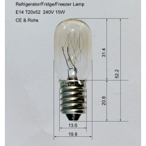 T20 15W E14 base fridge refrigerator freezer incandescent lamp bulb for replacement