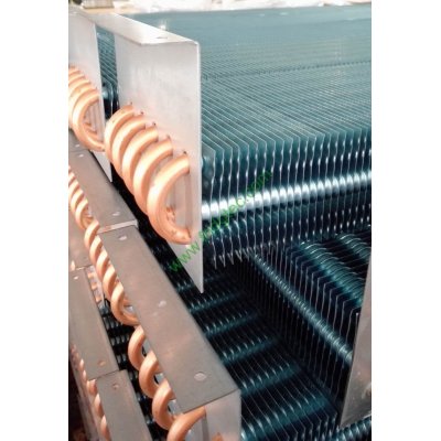Copper tube hydrophilic aluminum foil finned evaporator