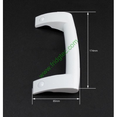 Universal fridge refrigerator up freezer side plastic white door handle, model RH-019