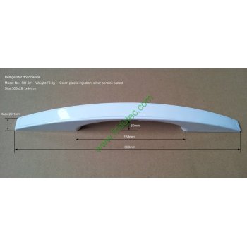 Firdge freezer refrigerator plastic white door handle, ROHS compliance
