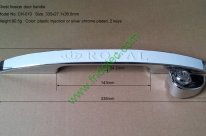 Plastic chest freezer door handle, silver chrome plated