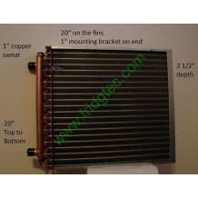 Outdoor Wood Furnace Boiler Water to Air Heat Exchanger 20X20