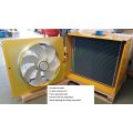 Water to air unit heater with integrated fan