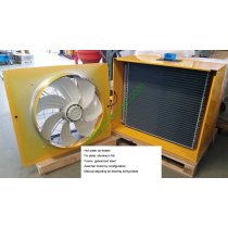 Water to air unit heater with integrated fan