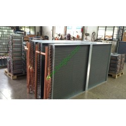 Copper tube fin type direct expansion evaporator coils
