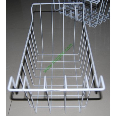 Wire basket for chest freezer, ice cream freezer, white powder coated, ROHS and Reach compliance
