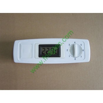 Chest freezer display cooler, mechandiser freezer, display freezer control panel with digital thermometer