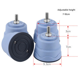 Universal adjustable washing machine levelling foot with threaded screw, total foot height 7-10cm