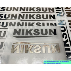 Home appliance OEM  Silver Chrome Logo Free Design New Shiny Silver Chrome Plated Nickel Logo Label