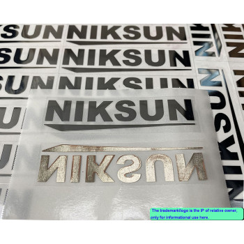 Home appliance OEM  Silver Chrome Logo Free Design New Shiny Silver Chrome Plated Nickel Logo Label
