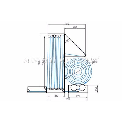 SUNTECH Automatic Synchronization With The Weaving Machine Batching winder Fabric Winding Machine