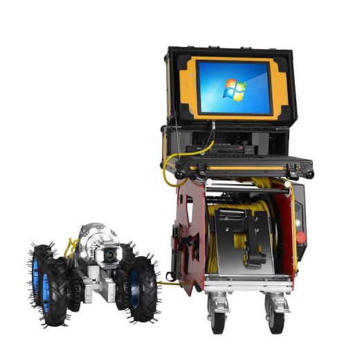 Robot submersible cctv pipe inspection camera systems with pipeline diameter measurement