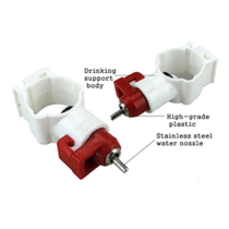 Pack Poultry Drinking Nipples- Chicken Hen Automatic Water Drinker + Fitting