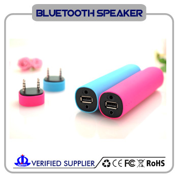 TF card bluetooth speaker with power bank & phone holder