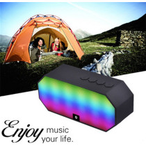 Supper Bass Portable Wireless Coloful LED Light Bluetooth Speaker Factory Manufacturer With FM Radio Digital Display