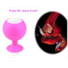 Wine Glass Shaped Mini Wired Silicon Speaker with Suction Cup