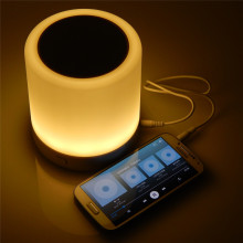China Portable Smart LED Bluetooth Light Speaker+Colorful Lamp Wireless Speaker for iPhone / Android