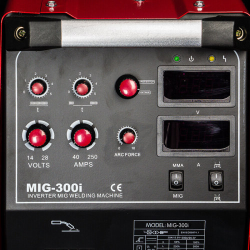 300amps Mig Mag เครื่องเชื่อมอุตสาหกรรม 3 เฟส MIG-300i