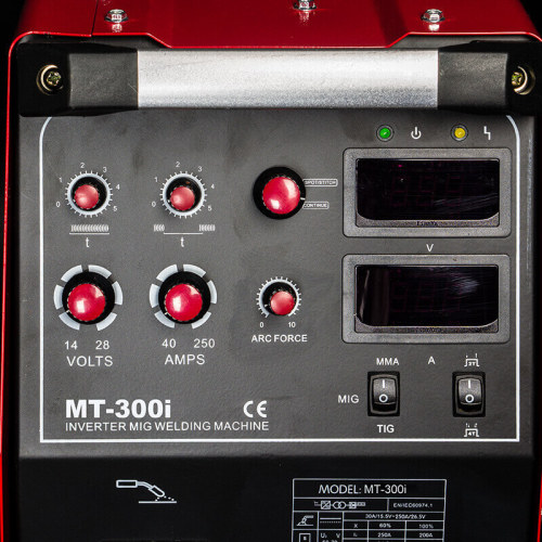 MIG TIG MMA เครื่องเชื่อมอินเวอร์เตอร์ 3in1 ที่มีประสิทธิภาพ MT-300i