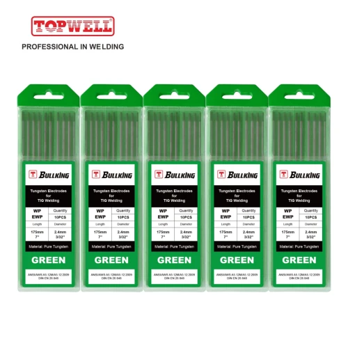 TIG Welding Tungsten Electrode Pure Tungsten (Green, WP / EWP) 10-pk