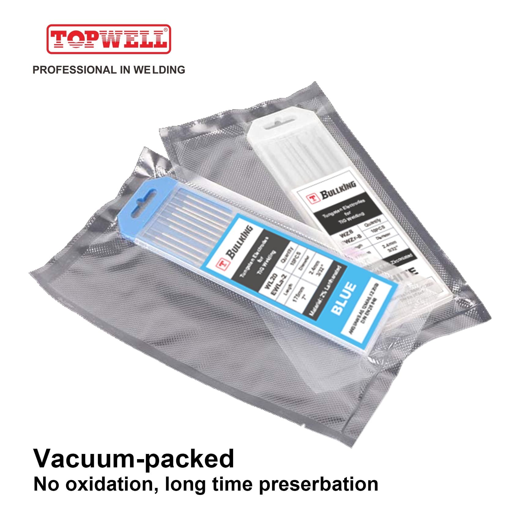 10pcs 0.8% Zirconiated TIG Welding Tungsten Electrodes - 1.6mm X 150mm WZ8 White