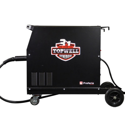 Synergic double pulse mig 250 mag welder of 250 amp with spot welding for aluminum industry