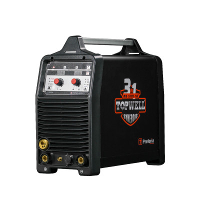 Topwell 200A Pulse welder  mig welding machine without gas with flux cored mig welders for sale