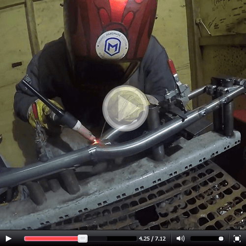 DC pulse TIG welding on bicycle structure with PROTIG TOPWELL