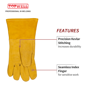 topwell Ultra Soft Özel Geyik Derisi TIG Kaynak eldiveni BK2204
