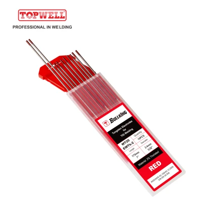 TIG钨极氩弧焊2％（红色，WT20 / EWTh-2）10-pk