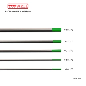 TIG Welding Tungsten Electrode Pure Tungsten (Green, WP / EWP) 10-pk