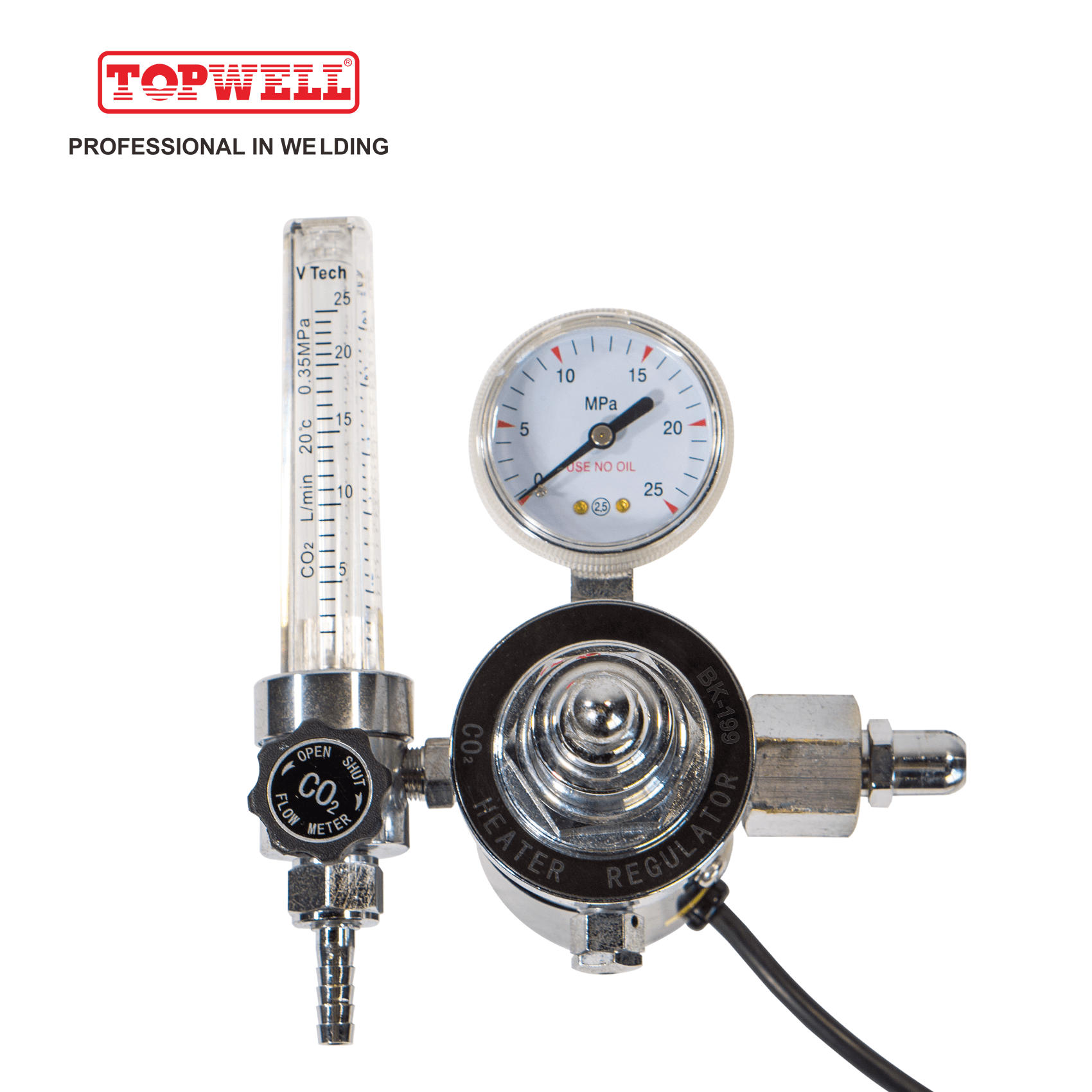 made in china carbon dioxide CO2 gas pressure regulator for