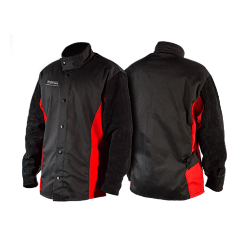 Chaqueta de soldadura con mangas de cuero premium BK2102