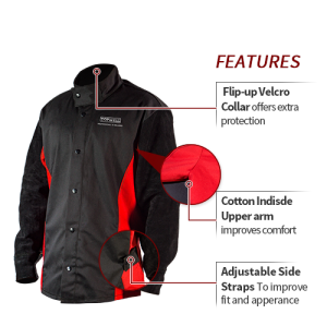 Premium Leather Sleeved Welding Jacket BK2102