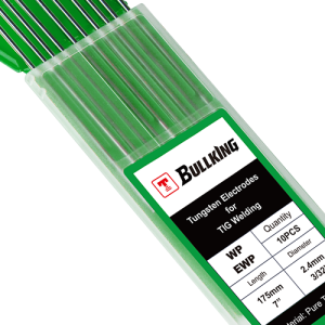 Pure Tungsten(Green, WP/EWP) Tungsten Electrode 10-pk
