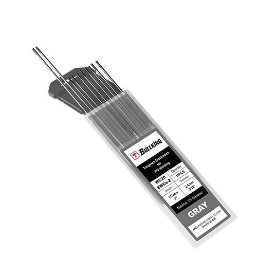 topwell 2% Ceriated (สีเทา, WC20/EWCe-2) อิเล็กโทรดทังสเตน 10-pk สำหรับเครื่องเชื่อม tig