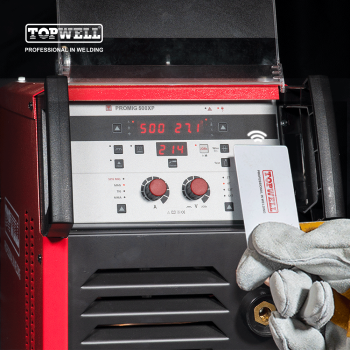 Water cooled and trolley built-in double pulse mig welding machine PROMIG 500XP